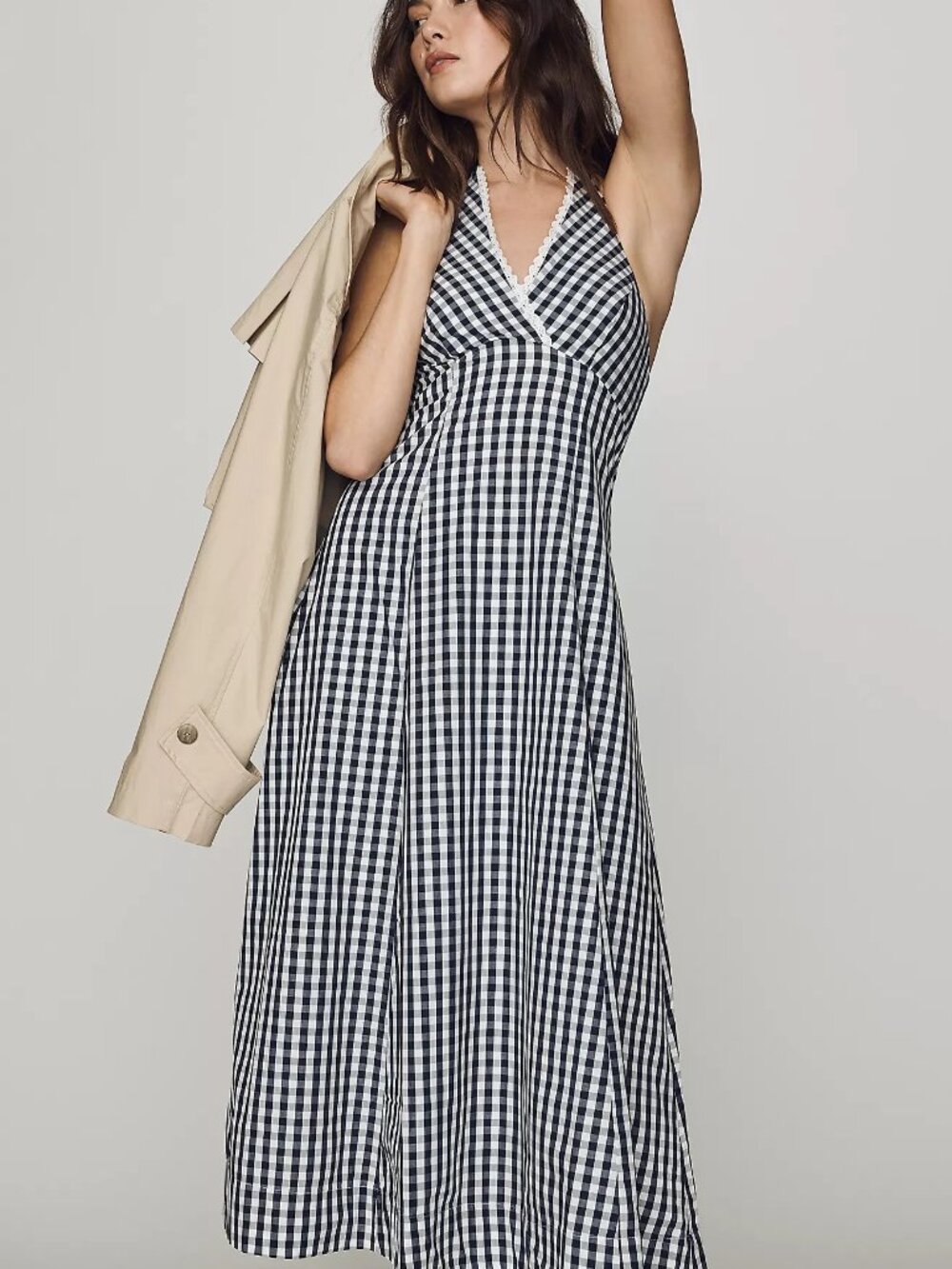 Anthropologie Maeve 100% Cotton Halter Midi Dress Medium